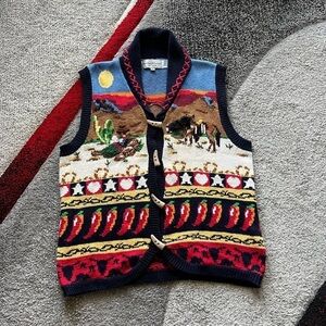 The Eagles Eye Vintage 90’s Western Themed Sweater Vest